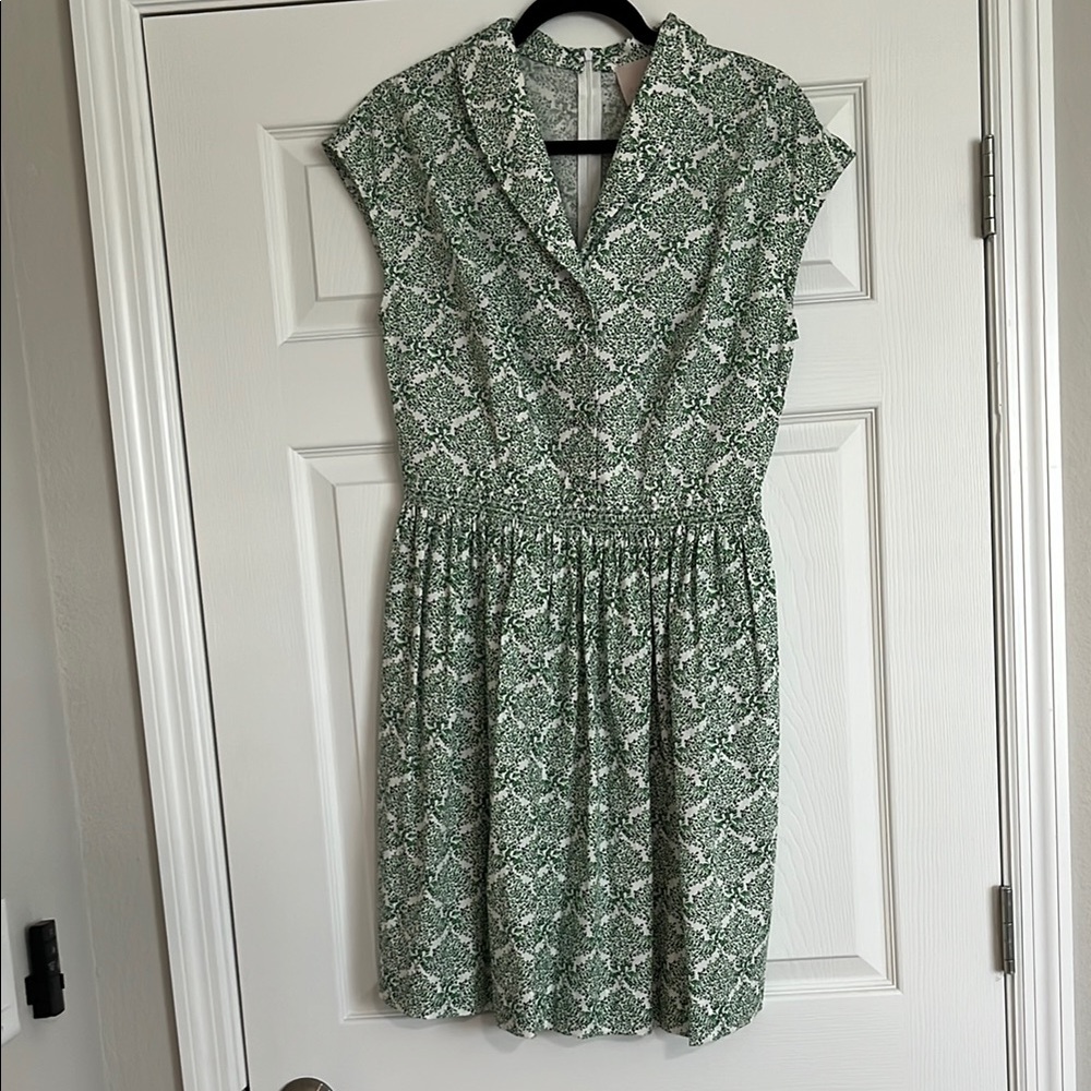 Gal Meets Glam Sage Patterned Mini Dress